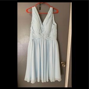 Azazie bridesmaids dress. Kayden (discontinued style) Size 14. Sky blue